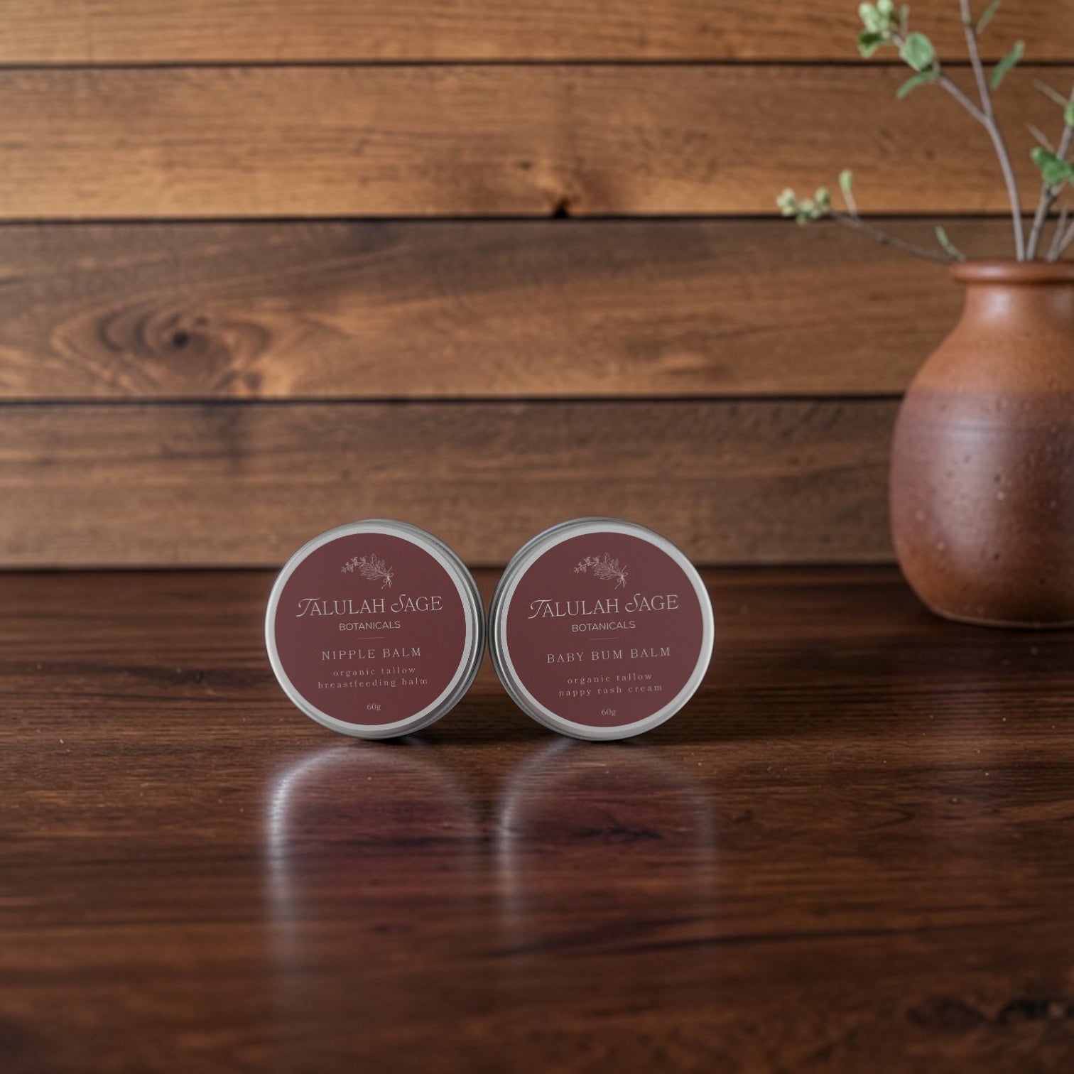 Talulah Sage Baby Bundle with nipple balm and baby bum balm