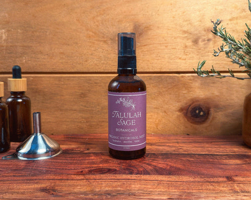 Talulah Sage Organic Hydrosol Mist facial toner with rose and chamomile