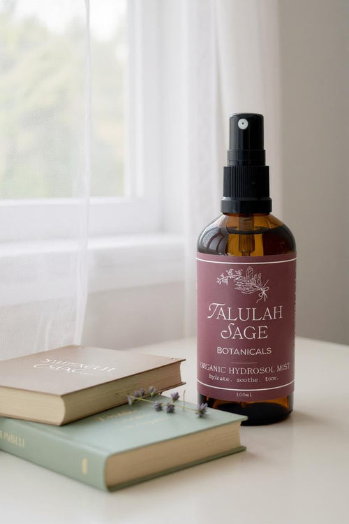 Organic hydrosol facial mist with blue lotus, seabuckthorn and aloe