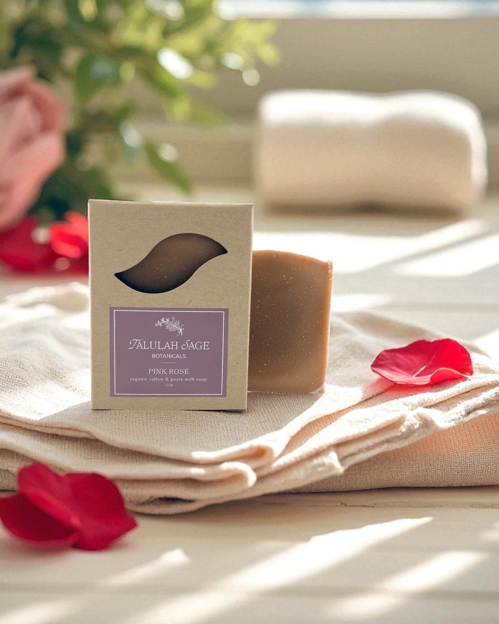 Pink Rose Tallow Soap Bar