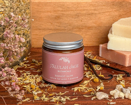 Talulah Sage Radiant Glow tallow moisturiser for acne-prone and blemished skin