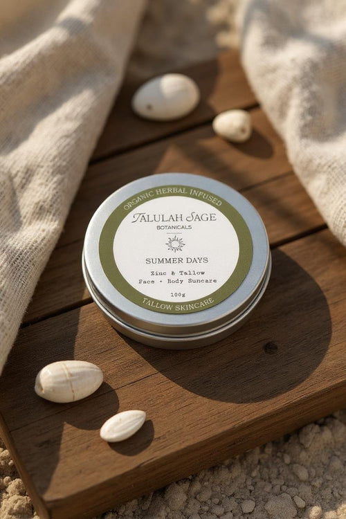 Talulah Sage Summer Days organic tallow and zinc barrier cream